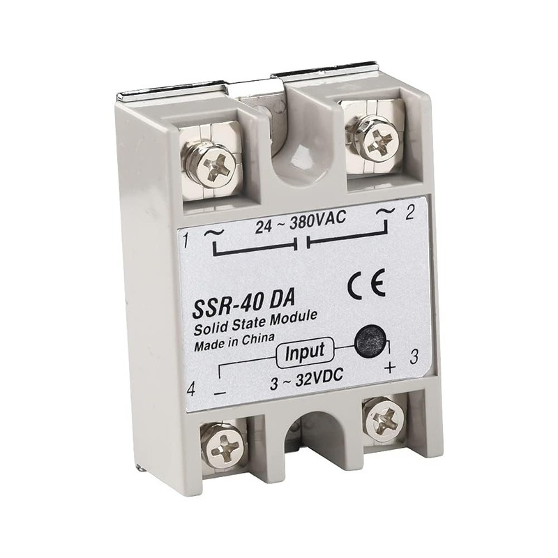 diymore 10pcs 24V-380V SSR-40DA 40A 3-32V DC-AC Solid State Relay