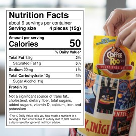 Coffee Rio Sugar Free Latté Coffee Candy, Pack of 4 (3 oz Each) - Individually Wrapped Sugar Free Hard Candies Blended w/Fresh Dairy Cream - Perfect for Office Candy Bowl, Buffet - Kosher Certified