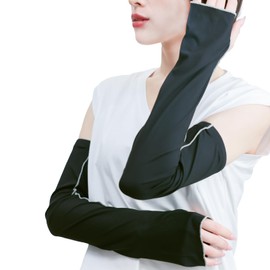 The Classic Tokyo Arm Cover, Cooling Feel, UPF50+, Smooth, Women's, UV Protection, Sun Protection, Sweat Absorbent, Quick Drying, Bi-Color, Stylish
