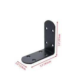 Rannb L Bracket Wall 3.3" x 3.3" Corner Brackets Shelf Brackets for Wood Furniture Bed Chair -4pcs