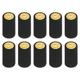 uxcell 100Pcs PVC Heat Shrink Capsules Wine Bottle Capsules Shrink Cap Wrap Shrink Top Cover for Wine Cellars and Home Kitchen, Black/Gold 32x50mm, 1.26 x 1.97 Inch