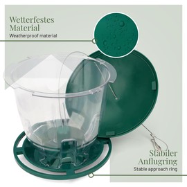 WILDLIFE HOME XXL Hanging Bird Feeder, 1.5 kg, Extra Large Bird Feeder Capacity, Bird Feeder for Wild Birds, Bird Feeder, Bird Feeder