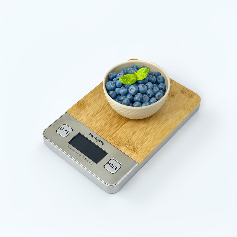 PantryPro Bamboo Platform Digital Kitchen Scale - 11 pounds Capacity