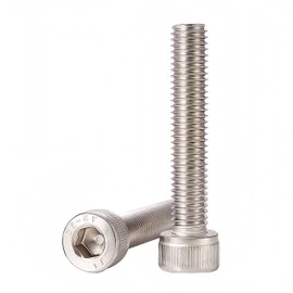 YIIFLY M8x1.25 Bolt,M8x 45mm Socket Head Cap Screws Metric, Allen Socket Drive, 304 Stainless Steel (A2-70), Full Thread, Bright Finish, Machine Thread, Quantity 10