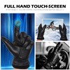 BISON DENIM Men's Leather Gloves Warm Cashmere Lining Windproof Gloves
