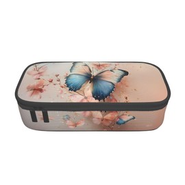 wiuurs Butterfly Pencil Case Big Capacity Pen Case Stationery Pencil Pouch Aesthetic with Zipper for Supplies Office College Adults