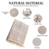 Pahajim Tablecloth Small Modern Simple Tablecloth Tassel Tablecloth Cotton Linen