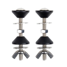 2PCS M6 Universal Toilet Tank to Bowl Bolts Kit, Heavy Duty Toilet Seat Bolts, 304 Stainless Steel Toilet Tank Replacement kit,Rustproof, Easy to Install