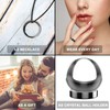 Hematite Ring for Women Men, Genuine Magnetic Black Stones Ring