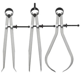 Acrux7 3pcs 8 Inch Long Spring Caliper Set, Carbon Steel Outside Divider Caliper Compass, Calipers Measuring Tool for Wood Turning Lathe Projects