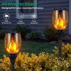 TomCare Solar Lights Outdoor Flickering Flame Solar Torch Lights Waterproof