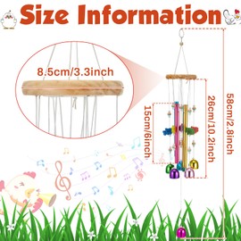 WinnerWhy Chicken Chew Toys for Coop Multicolor Chicken Wind Chime Enrichment Toys Art Hanging Decoration for Bird Parrot Parakeet Budgerigar Lovebird