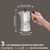 Aluminum 3 Cup 150ml Moka Pot Express Coffee Maker Stovetop