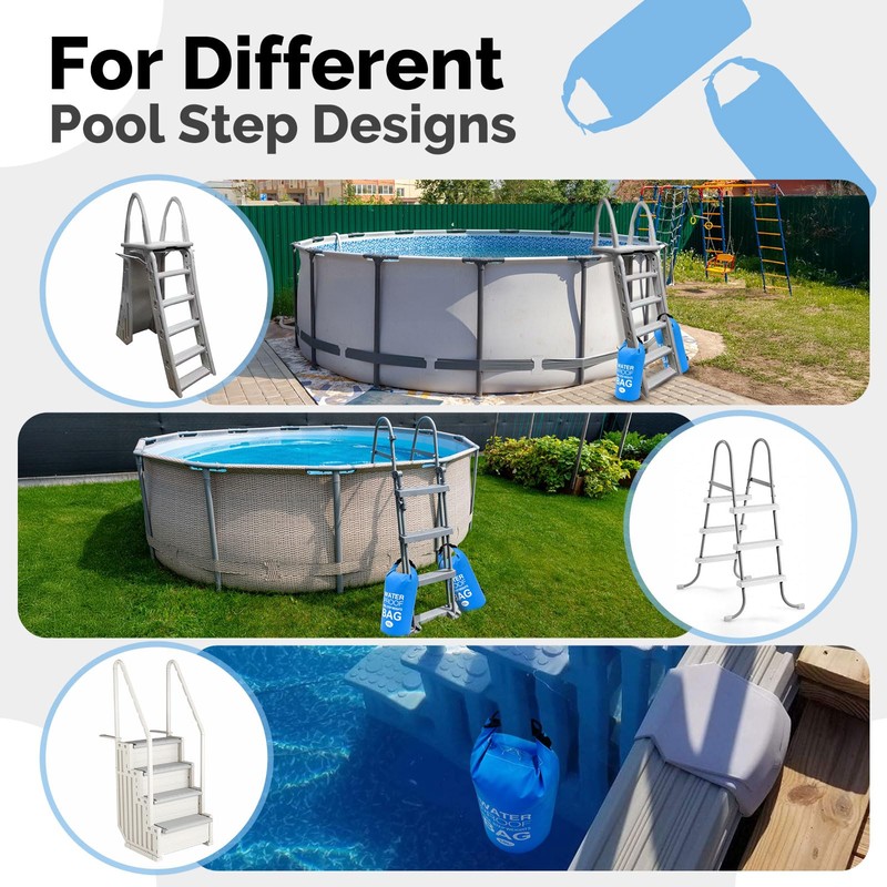 Goovilla Pool Ladder Weights Universal, 2 Pack 10L, 500D PVC,