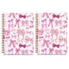 HZMLYDJ 2Pcs Spiral Notebook, Pink Bow College Ruled Spiral Notebook,