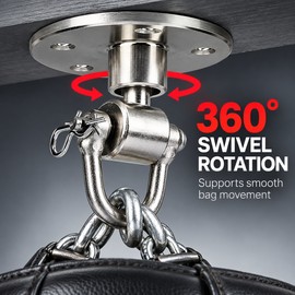 3.5 Inch Punching Bag Ceiling Mount, Iron Swivel Heavy Bag Hanger Bracket for Boxing and Speed Bags
