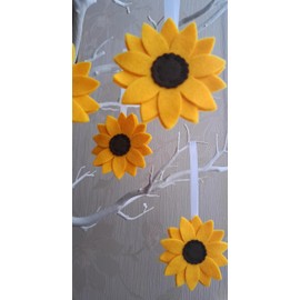 Sunflower Tree Decorations, Felt Hanging Ornaments. Easter Spring Summer Flower Decorative Accessories, For Home, Living Room, Bedroom, Nursery, 3 Pack