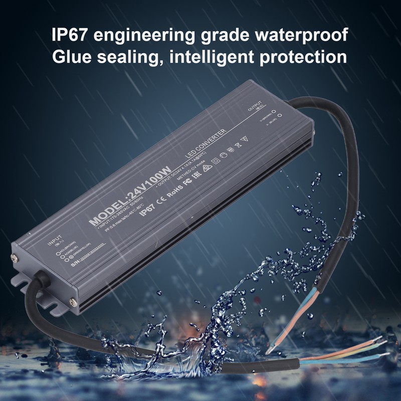 IP67 Waterproof Power Supply Copper Core Cable LED Driver Transformer