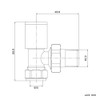 iBathUK Prima Thermostatic Radiator Valve,Round Angled Radiator Valve Pair, Central