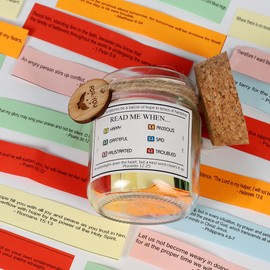Bible Verse Jar, Read Me When Bible Verses Jar for Emotions and Feelings, Christian Gifts, Graduation gift, Bible Verses in a Jar, Prayer Hope Jar, Gifts for Women and Man.