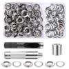 Bestgle 100 Sets Metal Grommets Tool Kit, 12mm Inside Diameter