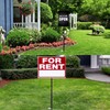 Gisafai 2 Pcs 46 Inches Yard Sign Stakes Heavy Duty