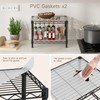 Golpart Small 2 Tier Shelves Storage Wire Shelving Unit Metal