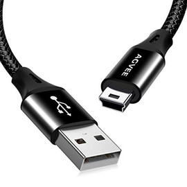 AGVEE [2 Pack 6ft] Replacement for Garmin Nuvi GPS Charger Data Cable Gpsmap Charging Cord, Black