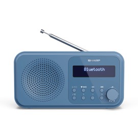 SHARP DR-P420 Portable Digital Radio (DAB/DAB+/FM with RDS, USB, Bluetooth 5.0, 3.5 mm Jack Alarm Functions), Blue
