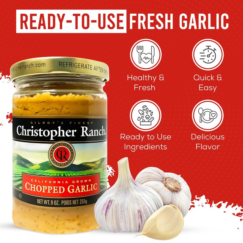 Christopher Ranch Chopped Garlic in Olive Oil | California-Grown Fresh