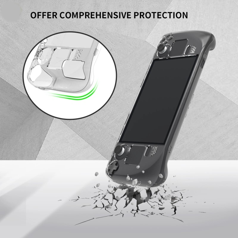 Crystal Clear Console Protective Back Case Cover Shell With Stand