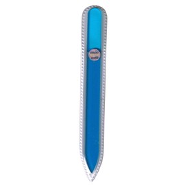 Brajec B-03 Glass Nail File 5.5 inches (140 mm) Single Sided Type All Color Blue
