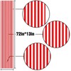 Buxiuer Red and White Striped Table Runner Circus Carnival Theme