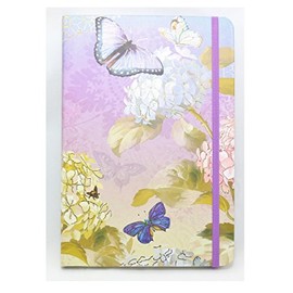 For Arts Sake Stationery Hard Cover Butterfly Hydrangea Journal