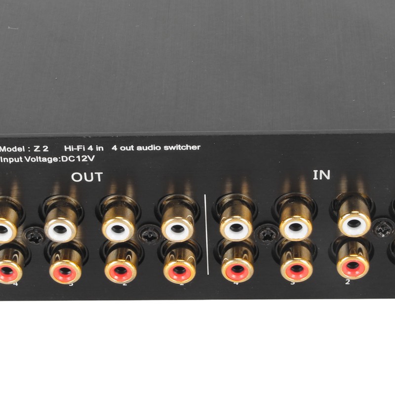 HiFi Sound Switcher 4 in 4 Out Dual Channel Gold