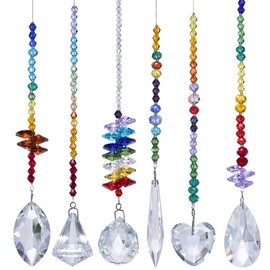 H&D Colourful Crystal Pendant Chandelier Sun Catcher, Style: 1.