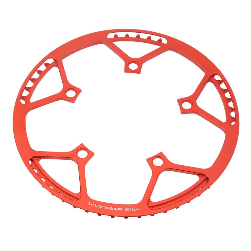 Bike Chainring 56T 130BCD Red Aluminum Alloy Lightweight Folding Bike