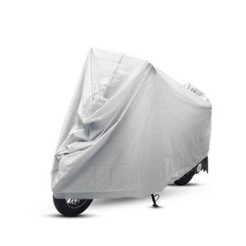 Retoo Motorcycle Cover, Outdoor Motorcycle Tarpaulin, Waterproof Motorcycle Cover, Motorcycle Garage, Winterproof Cover, Motorcycle Protective Cover, 200 x 100 cm, Dustproof, Silver