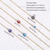 CAROVO Dainty Evil Eye Necklaces for Women 18K Gold Filled