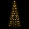 vidaXL LED Christmas Tree for Flagpole, 200 LEDs, Warm White,