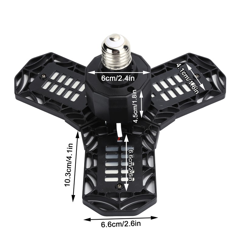 40W E27/E26 36LED Fan Garage Light Plastic Black Industrial Working