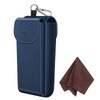 Fintie Double Glasses Case with Carabiner Hook, Portable Vegan Leather
