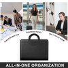 Leathario 3-Ring Portfolio Binder, Includes 5 Folder Index Dividers, 13