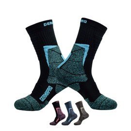 Women's Breathable Hiking Work Boot Socks w/Anti-Stress Moisture Wicking Germanium & Coolmax Lite-Compression 2 Prs