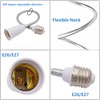 E26/E27 Light Socket Extender Adapter,30cm/12 inch Light Bulb Extension,E26 to