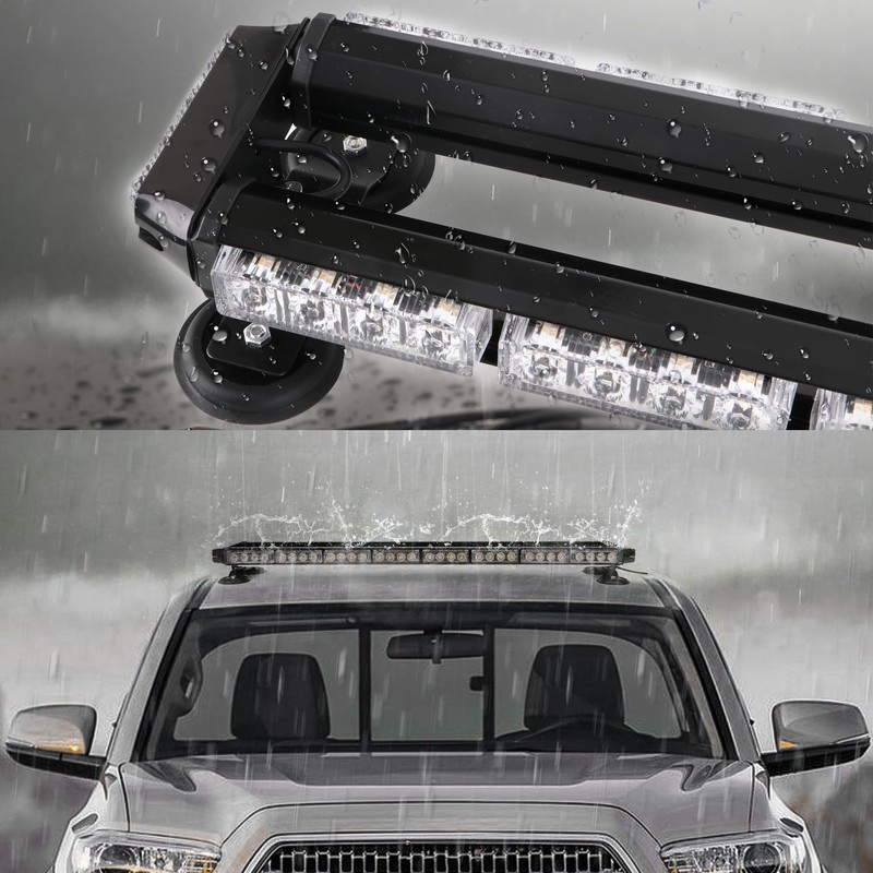 CUMART 38" Amber Yellow Rooftop Beacon Warning Emergency Flashing Snow
