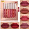 Sigaitwax Long-Lasting Matte Liquid Lipstick Set - 6 Waterproof Shades,