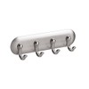 iDesign York BPA-Free Plastic AFFIXX Self-Adhesive 4-Hook Key Rack -