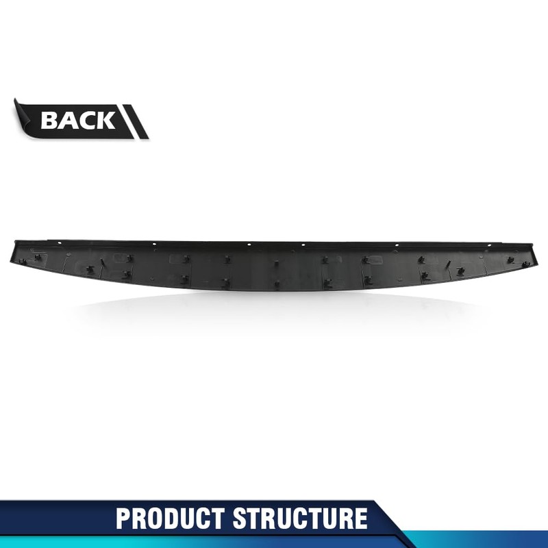 PIT66 1PC Tailgate Spoiler Cap Molding, Compatible with Dodge Ram