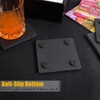 60 Pack Slate Drink Coasters, VIBRATITE 4 Inch Black Slate